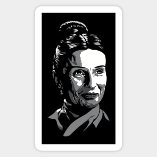 Cloris Leachman greyscale Sticker